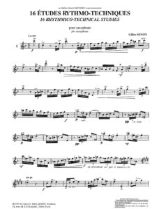 16 ритмико-технических упражнений для саксофона. Gilles Senon