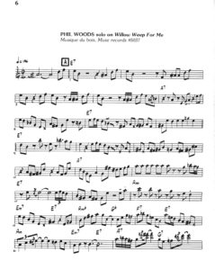 Phil Woods. Improvised Saxophone Solos