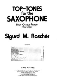 Top Tones for the Saxophone. Sigurd M. Rascher